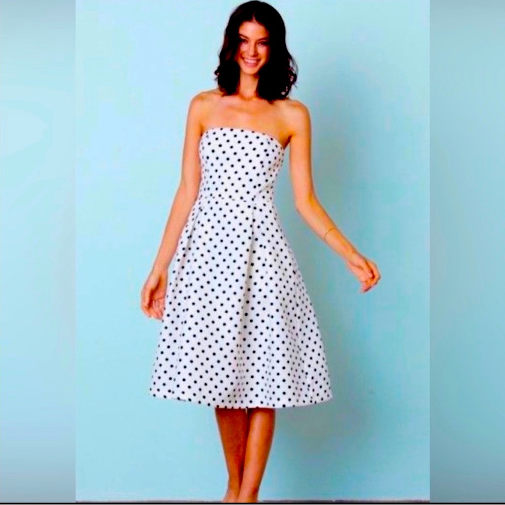 Sans Souchi b&w polka dot dress